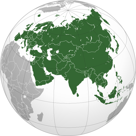 Eurasie et les océans